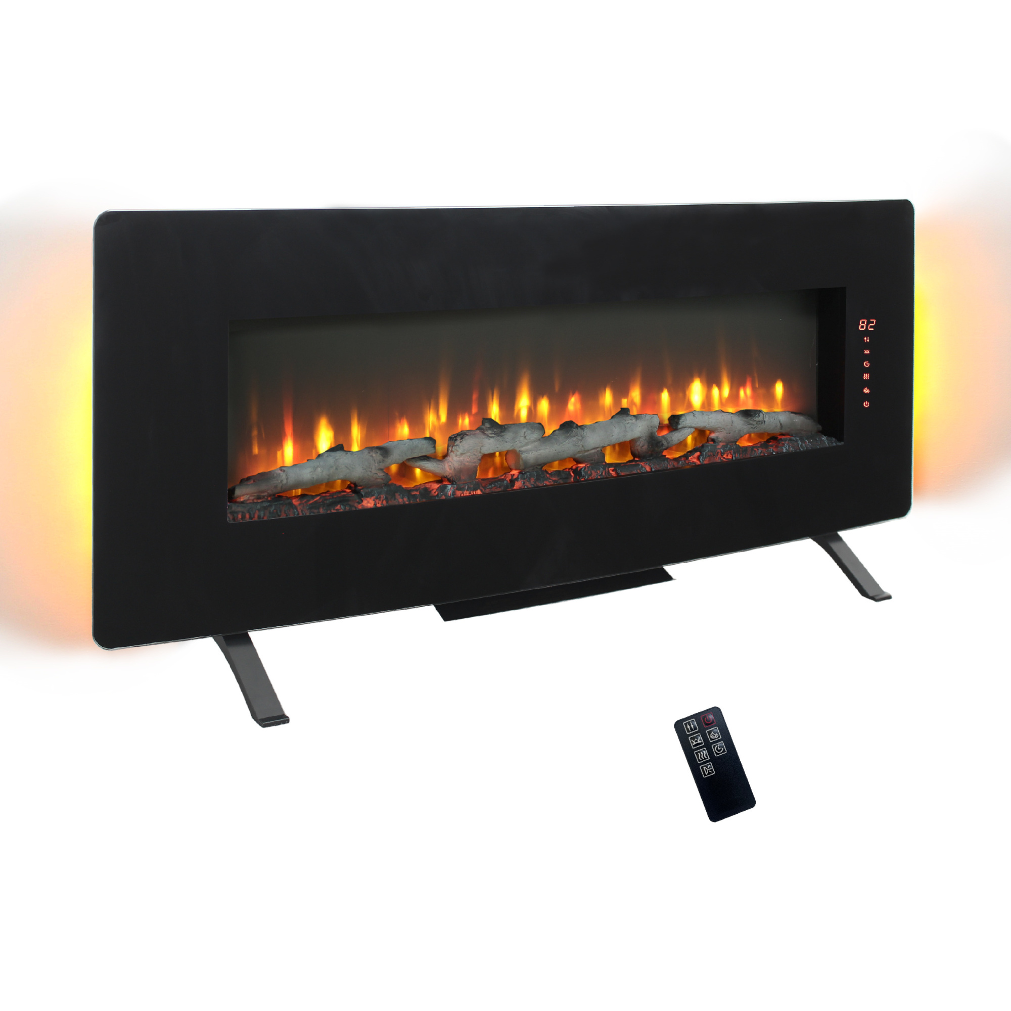 EdenDirect Wall Mount Electric Fireplace — 48in., 1400W, Remote Control, Multi-Color Flame, Model# NTEP199008